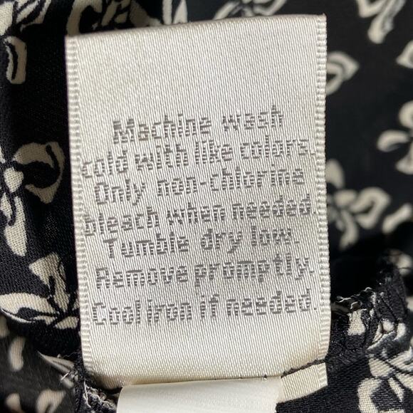 LC Lauren Conrad Black & White Bow Sleeveless Top Women's Size Medium - Picture 9 of 10